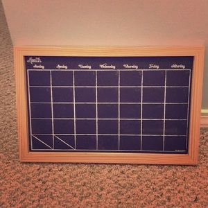 Wooden Chalkboard Calendar